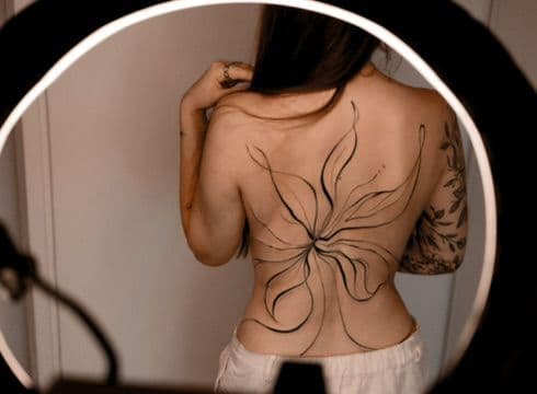 Татуировка тонкая линия · работа 01 · Александра, Kraska Tattoo, Ришон-ле-Цион