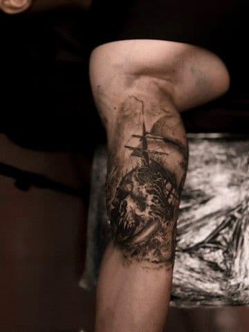 Татуировка тонкая линия · работа 08 · Александра, Kraska Tattoo, Ришон-ле-Цион