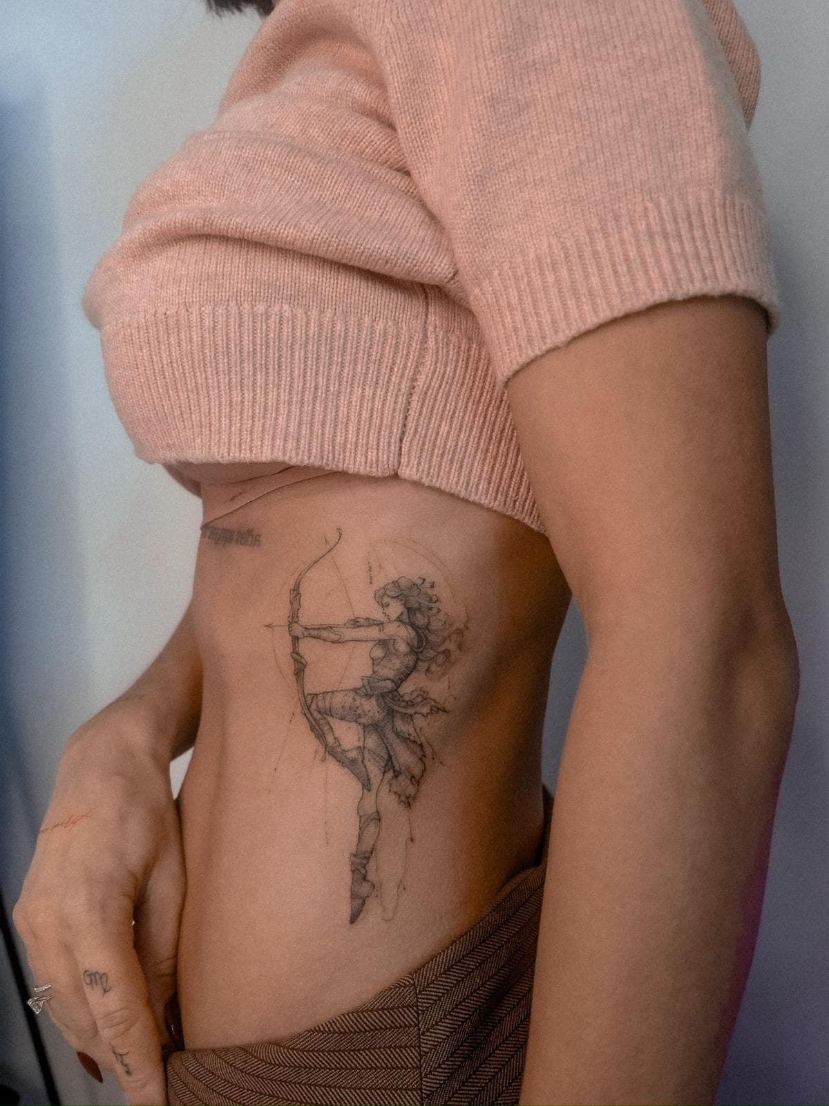 Татуировка тонкая линия · работа 13 · Александра, Kraska Tattoo, Ришон-ле-Цион