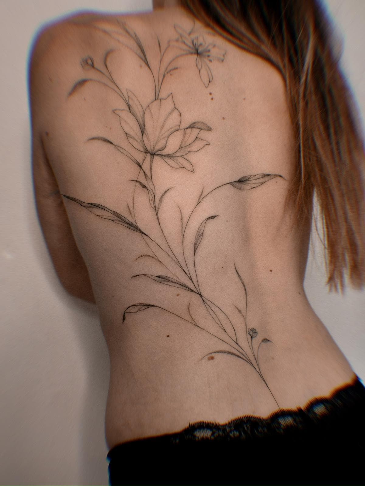 Татуировка тонкая линия · работа 16 · Александра, Kraska Tattoo, Ришон-ле-Цион