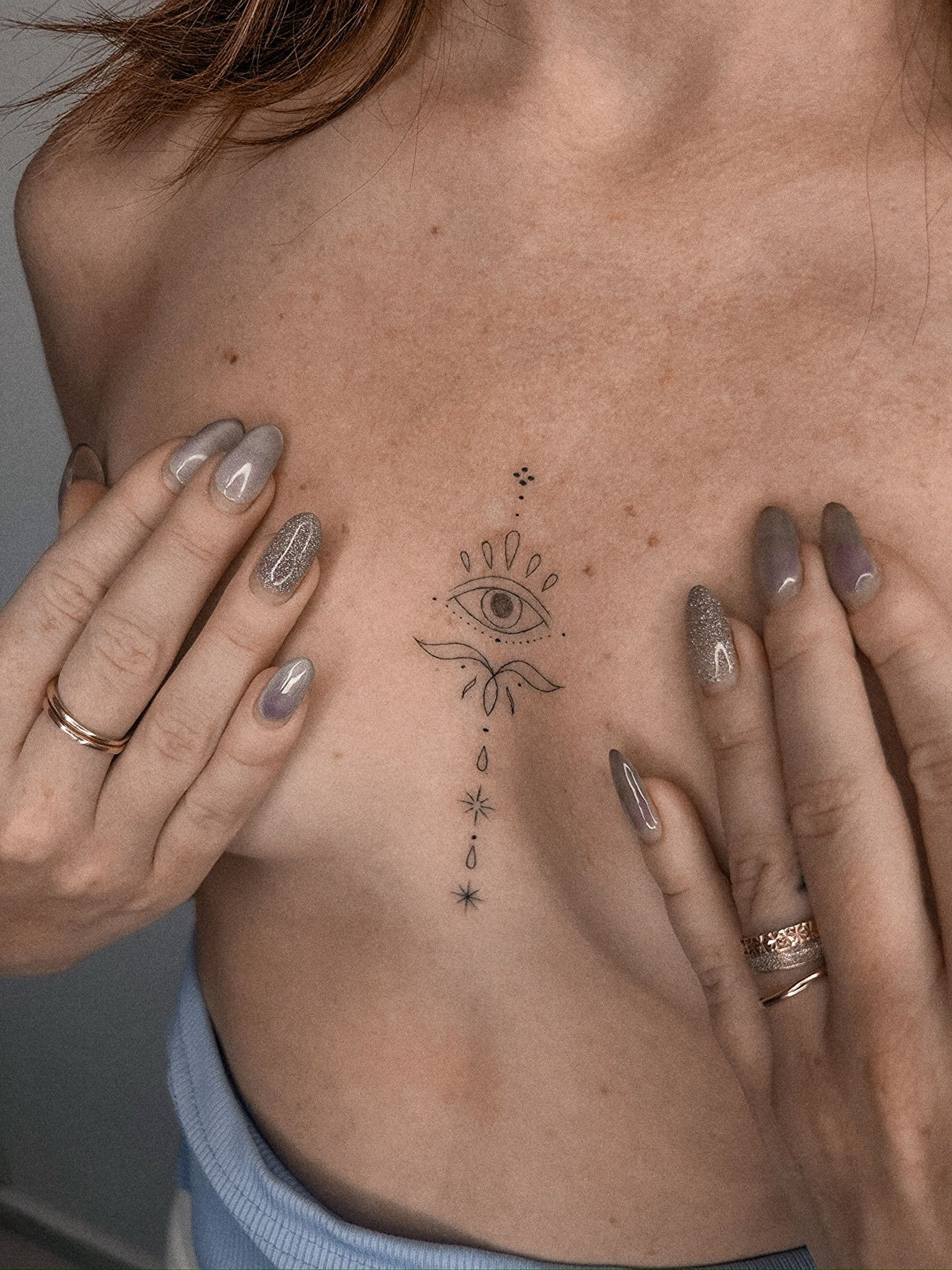 Татуировка тонкая линия · работа 23 · Александра, Kraska Tattoo, Ришон-ле-Цион