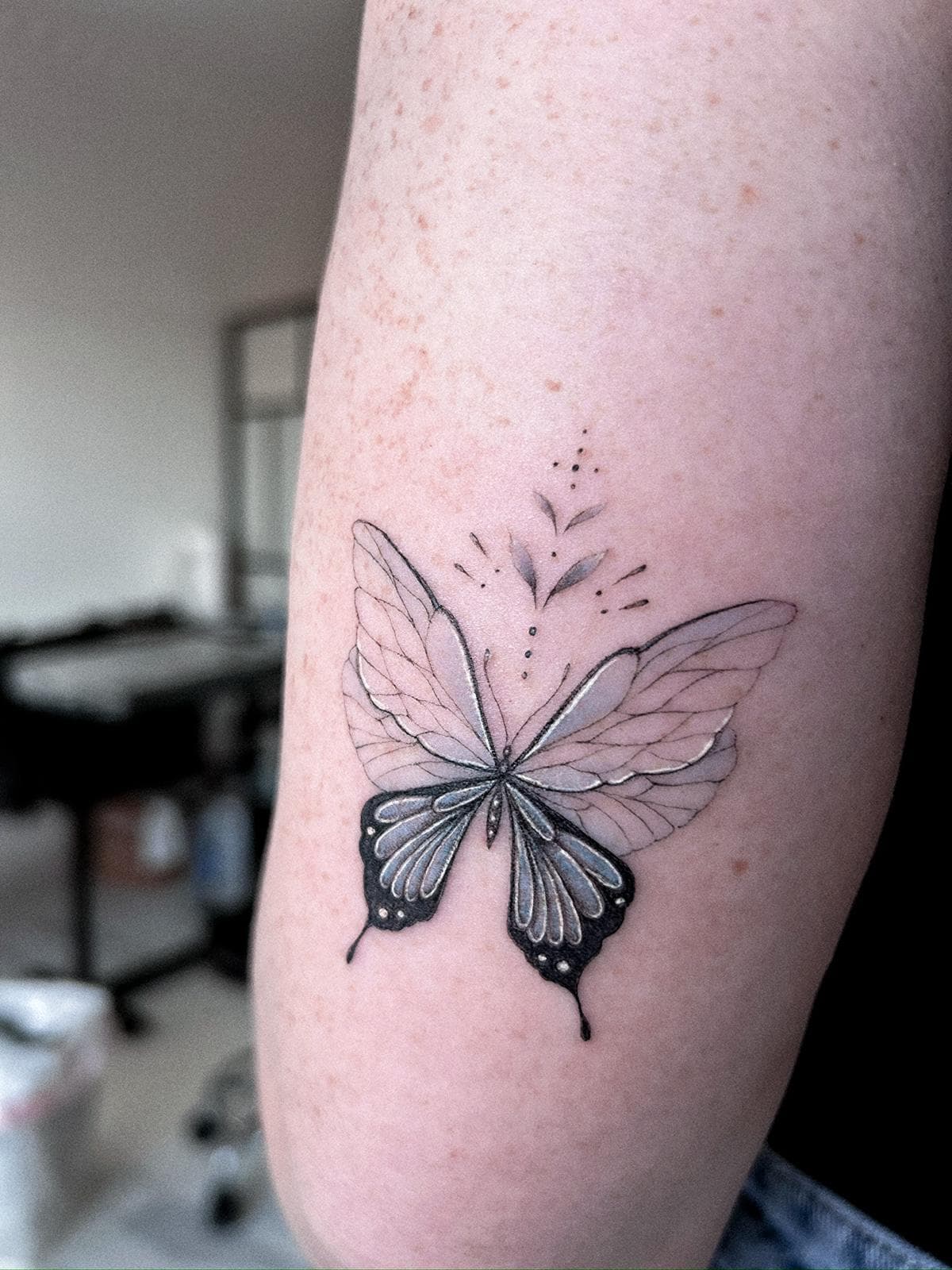 Татуировка тонкая линия · работа 24 · Александра, Kraska Tattoo, Ришон-ле-Цион