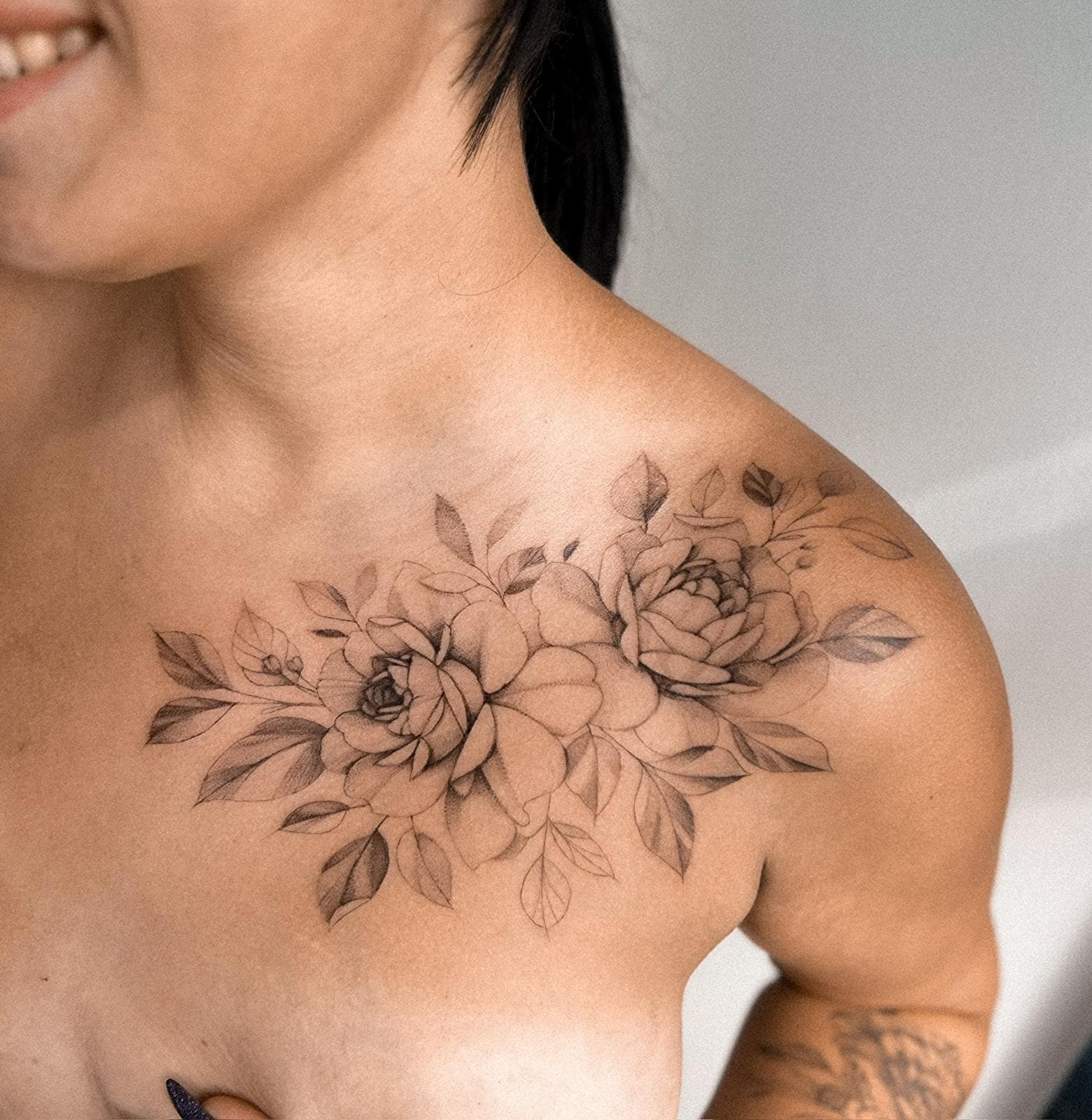 Татуировка тонкая линия · работа 29 · Александра, Kraska Tattoo, Ришон-ле-Цион