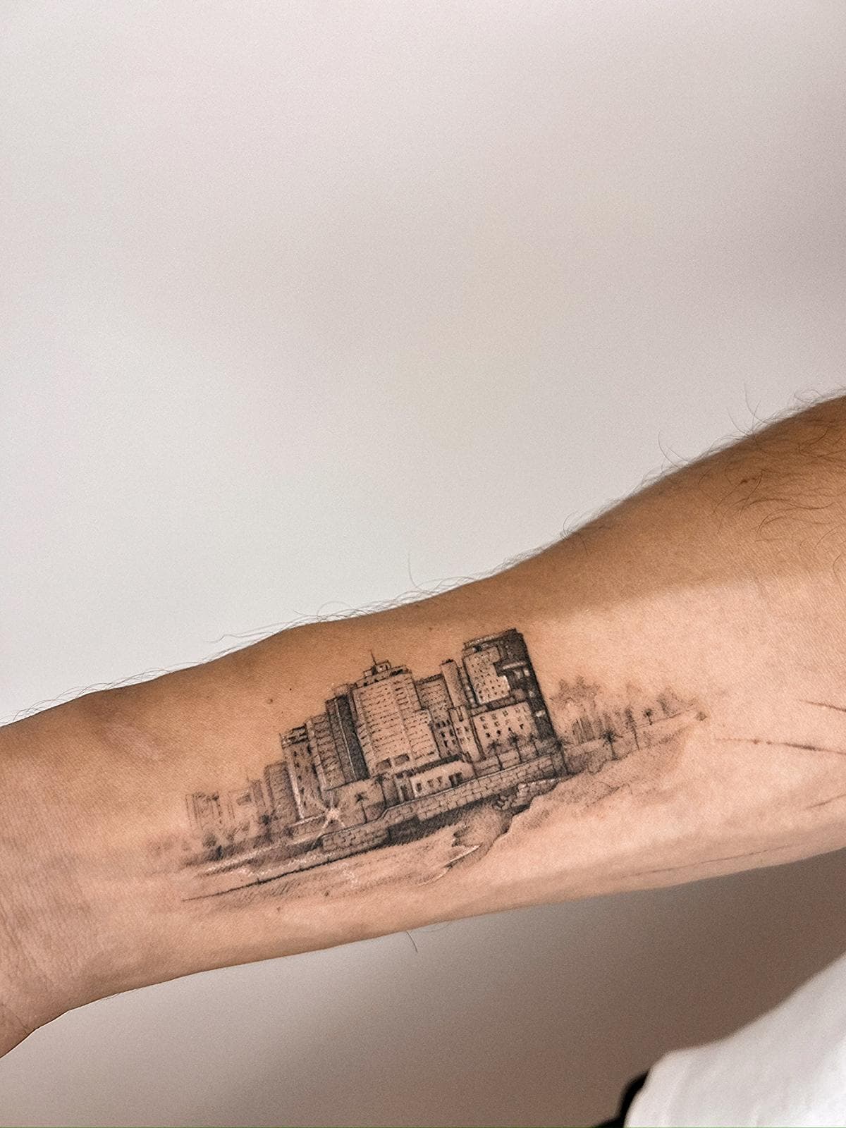 Татуировка тонкая линия · работа 30 · Александра, Kraska Tattoo, Ришон-ле-Цион