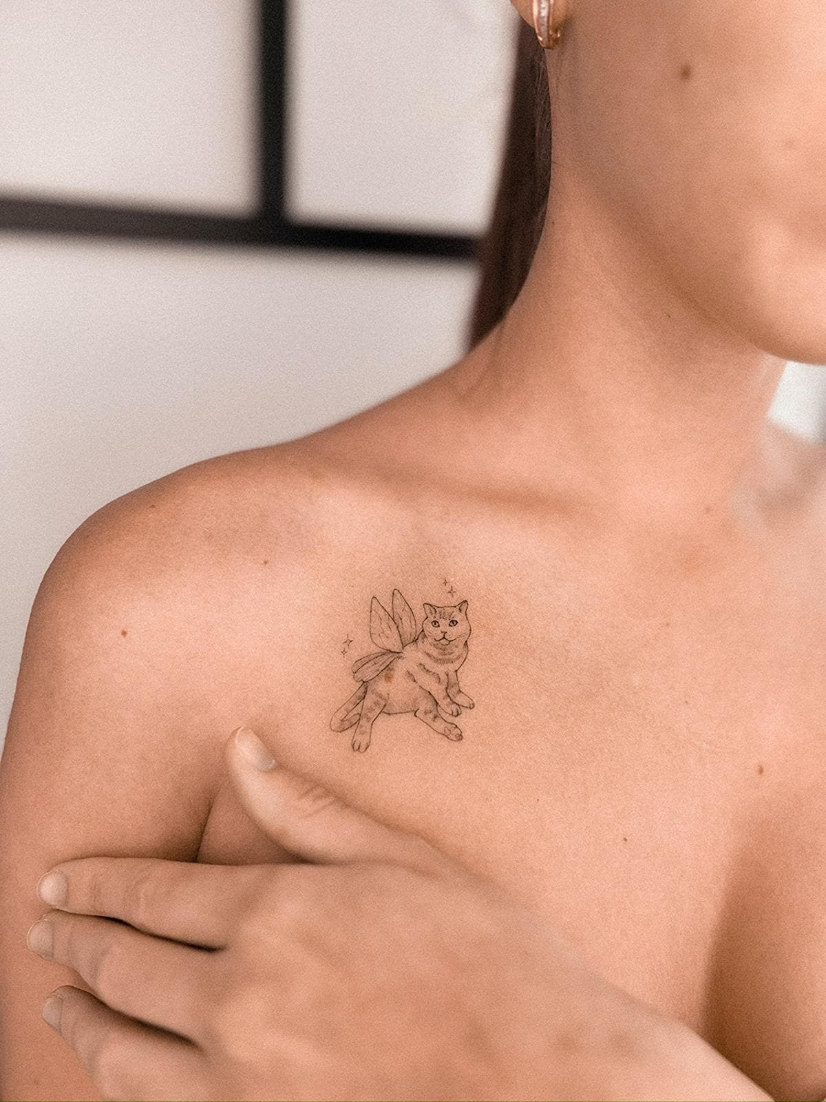 Татуировка тонкая линия · работа 37 · Александра, Kraska Tattoo, Ришон-ле-Цион